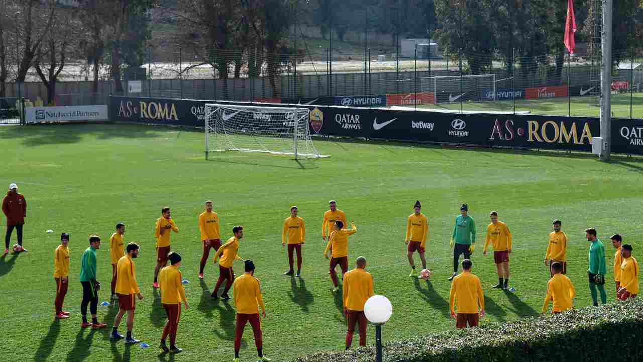 Roma al lavoro a Trigoria