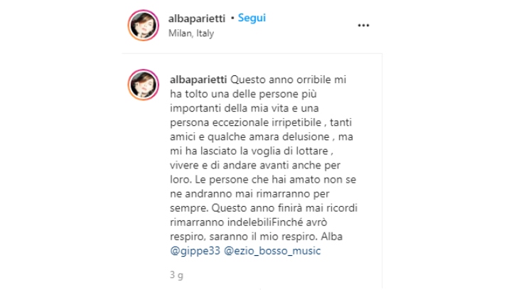 Alba Parietti su Instagram