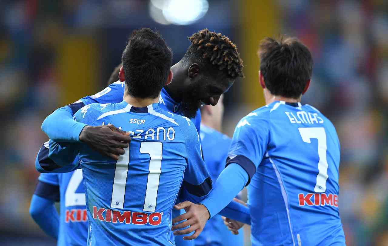 L'esultanza del Napoli contro l'Udinese. Getty Images