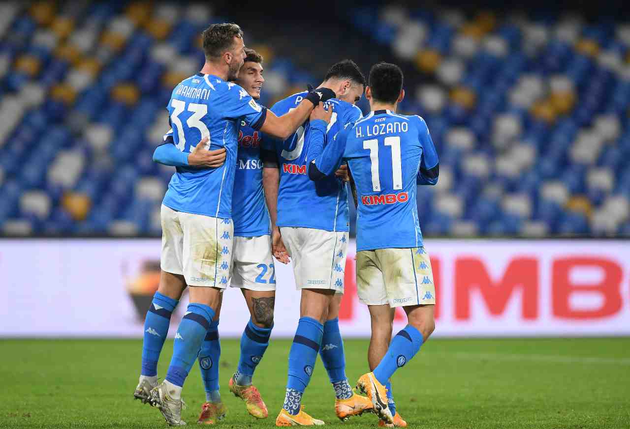 L'esultanza del Napoli contro l'Empoli. Getty Images