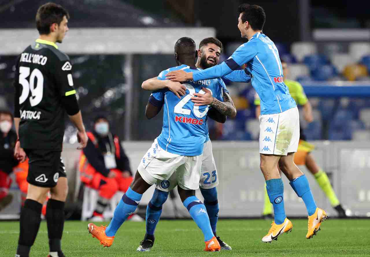 L'esutanza del Napoli contro lo Spezia. Getty Images