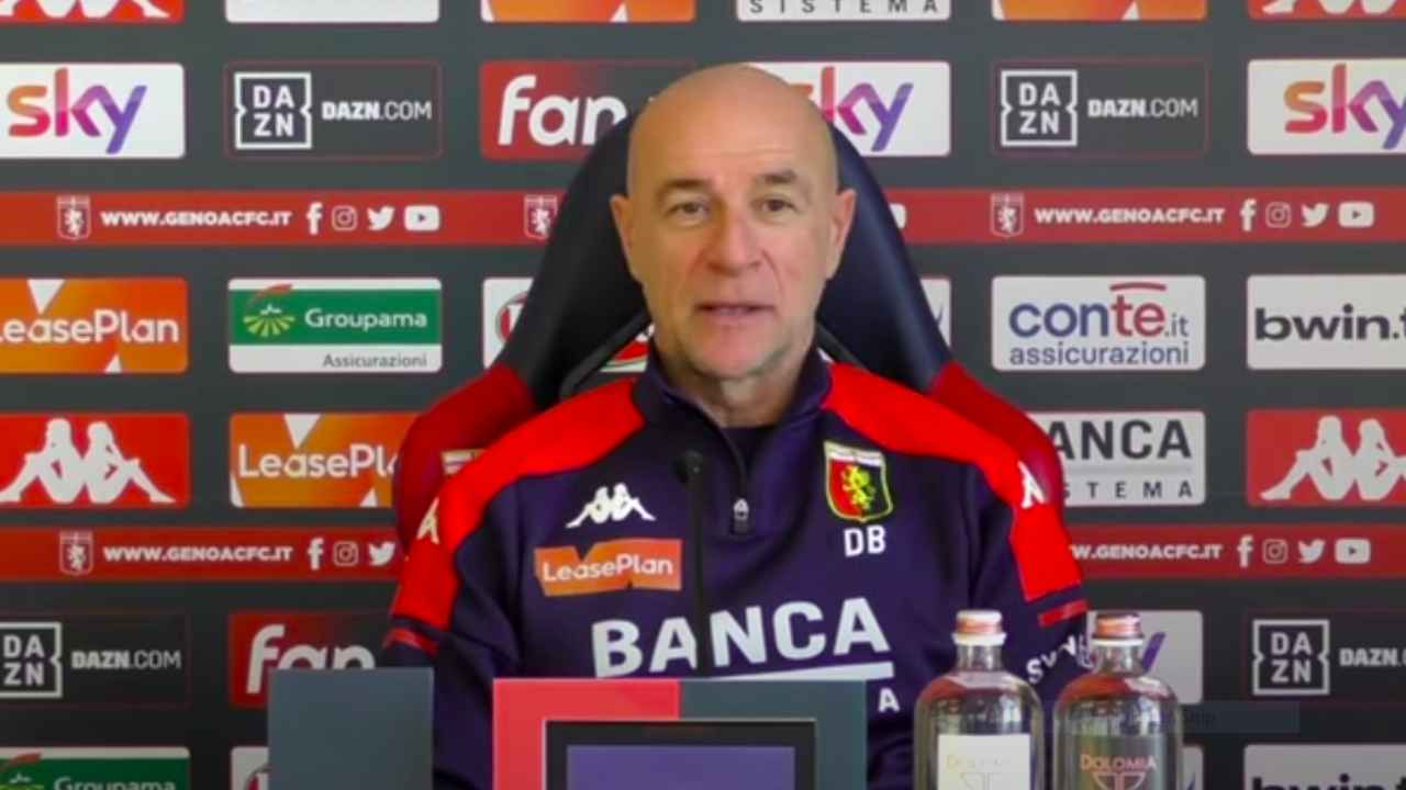 Genoa, l'allenatore Davide Ballardini in conferenza stampa, 16 gennaio 2021 (foto © Genoa Cricket and Football Club)