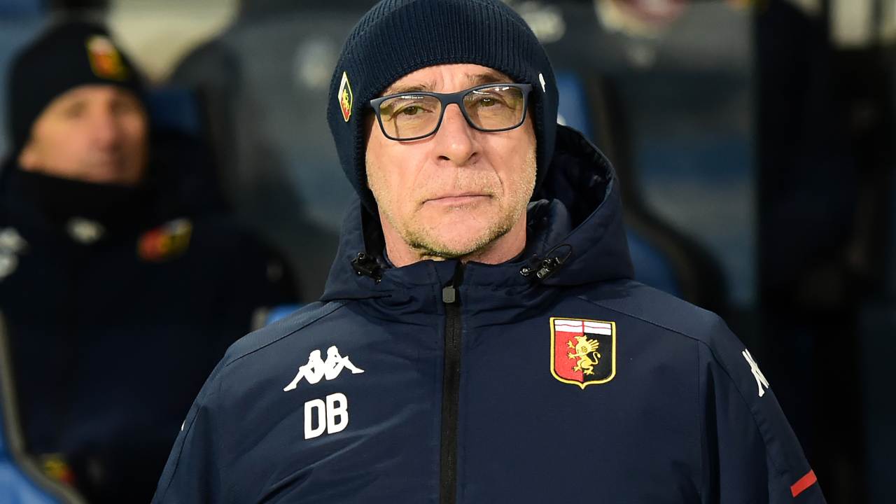 Genoa, l'allenatore Davide Ballardini a bordocampo durante la partita con l'Atalanta, 17 gennaio 2021 (foto di Pier Marco Tacca/Getty Images)