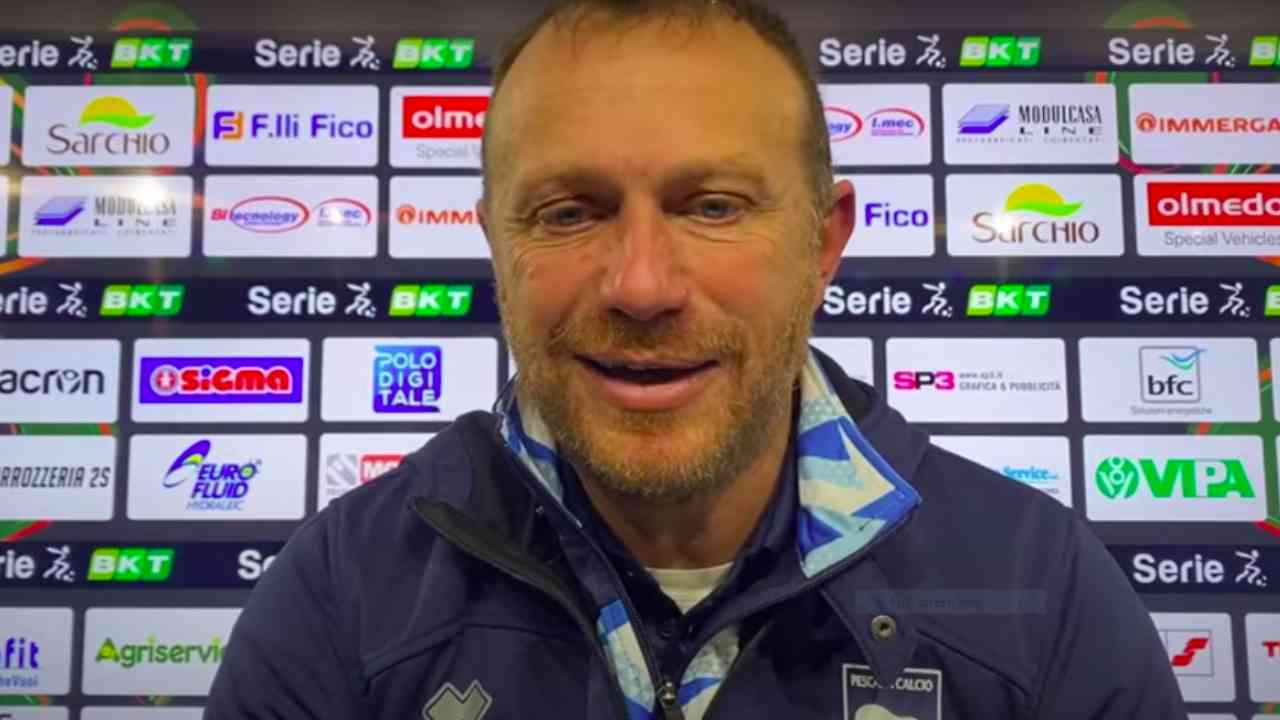 Pescara, il tecnico Roberto Breda in conferenza stampa dopo la partita con la Reggiana, 4 gennaio 2021 (foto © Pescara Calcio)