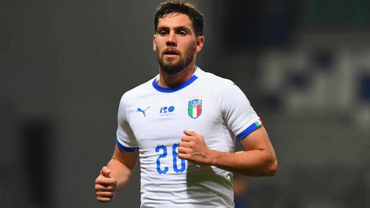 Italia U21, Arturo Calabresi durante la partita amichevole con la Germania U21, 18 novembre 2018 (foto di Alessandro Sabattini/Getty Images)