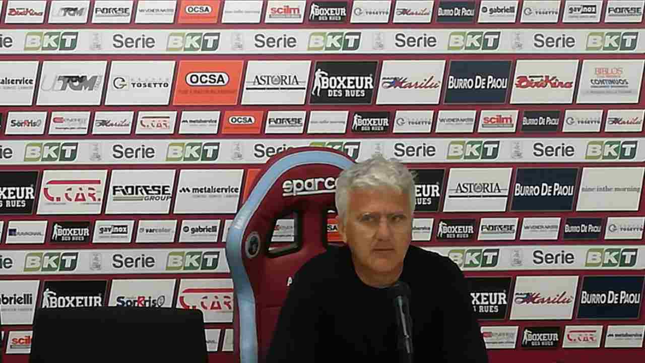 Cittadella, l'allenatore Roberto Venturato in conferenza stampa (foto © Cittadella)