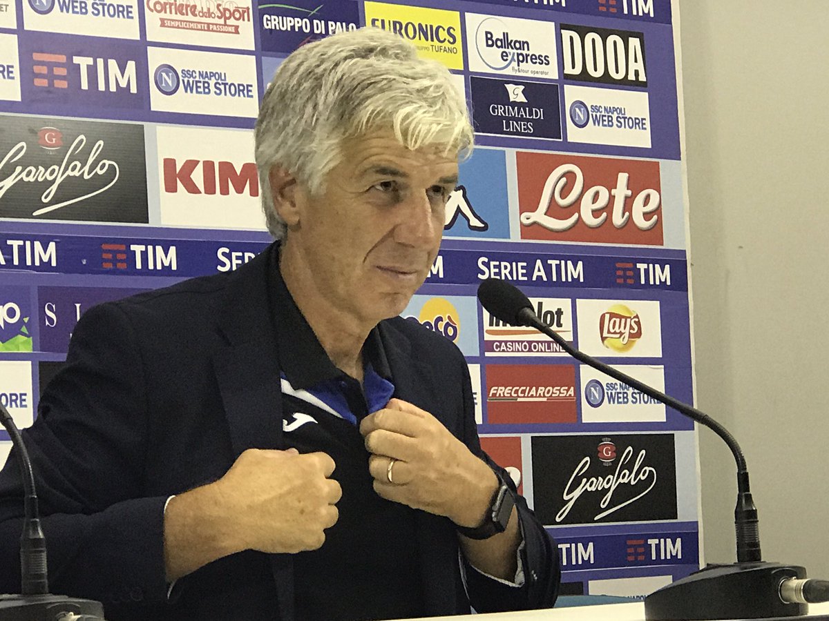 Atalanta, l'allenatore Gian Piero Gasperini in conferenza stampa (foto © Atalanta Bergamasca Calcio)
