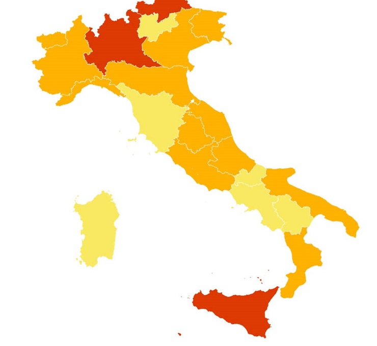 italia a colori zona bianca