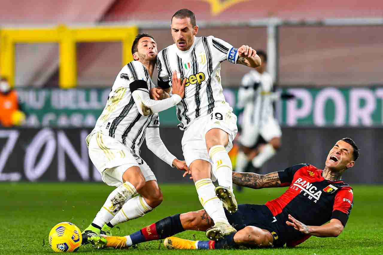 Bonucci e Scamacca (Photo by Paolo Rattini/Getty Images)