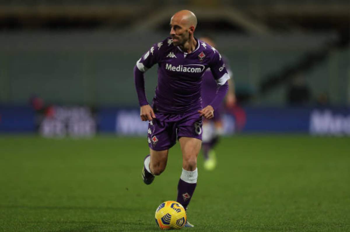 Borja Valero con la maglia della Fiorentina
