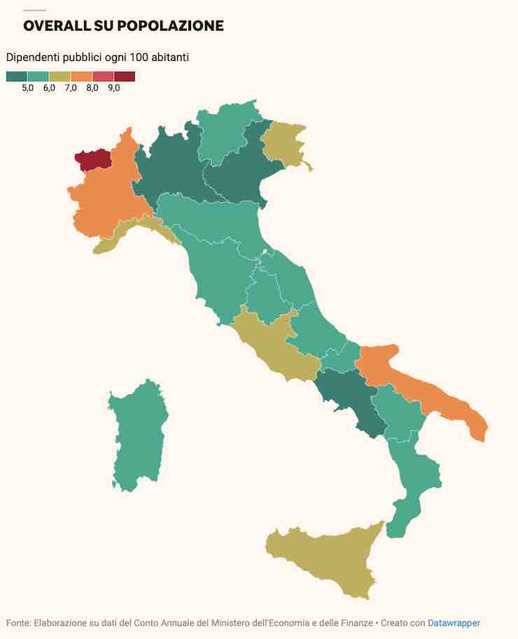 I dipendenti pubblici in Italia sono troppi? Non esattamente...