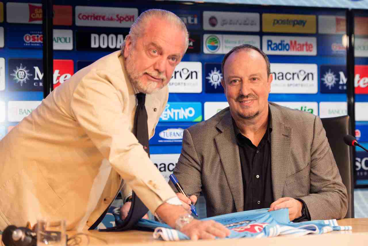 Aurelio De Laurentiis e Rafa Benitez ai tempi del Napoli. Getty Images