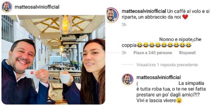 Salvini e Francesca - Fonte Instagram