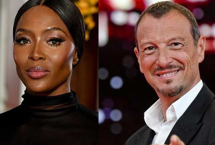 Amadeus e Naomi Campbell Sanremo 2021