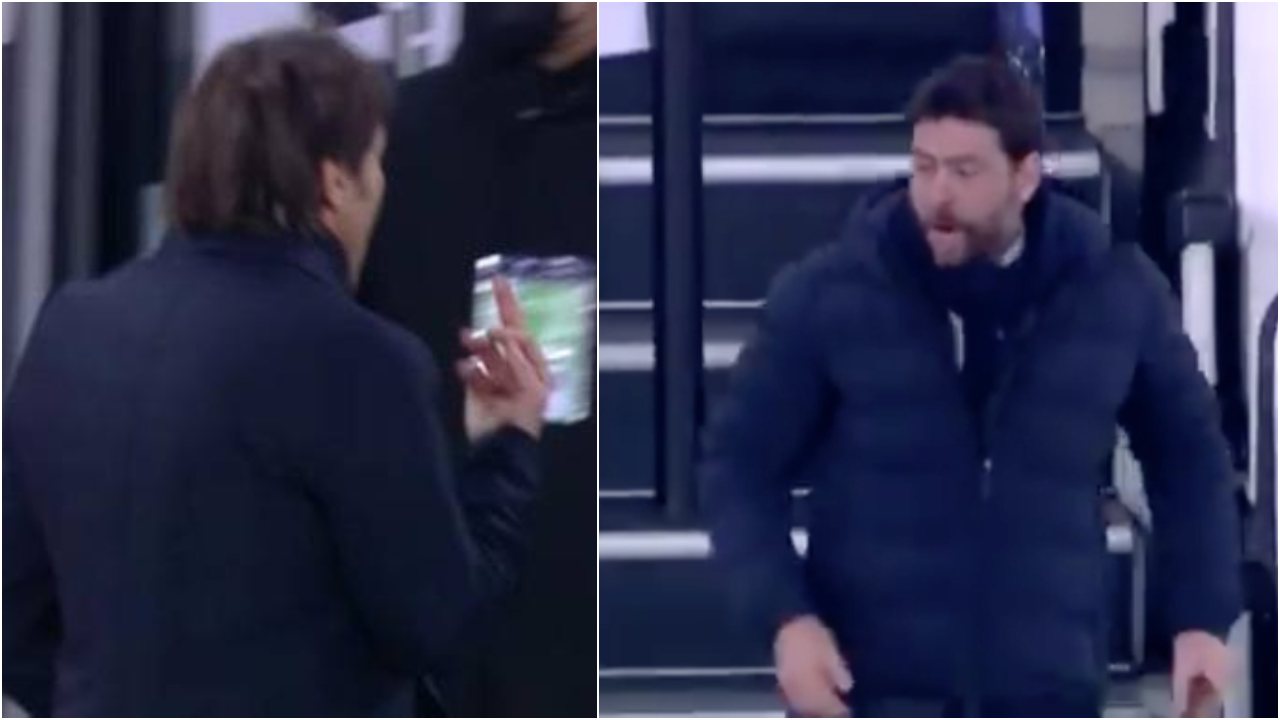 Antonio Conte ed Andrea Agnelli ai ferri corti (Immagini Rai)