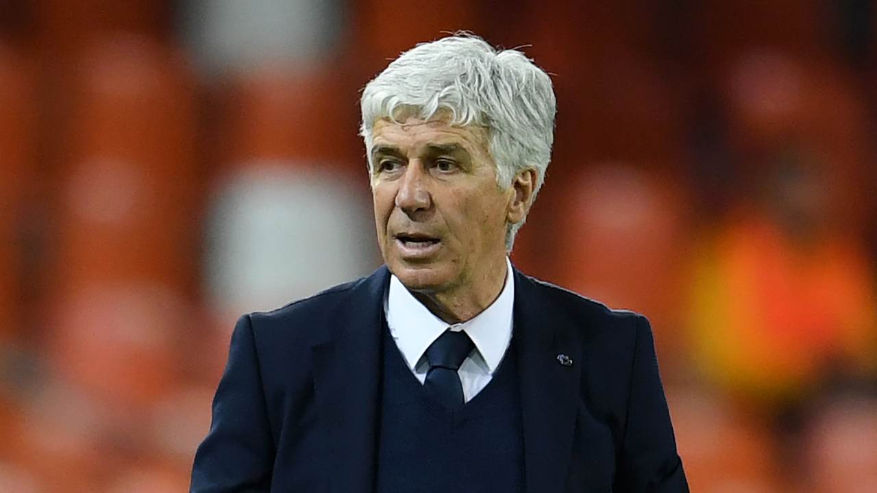 Atalanta, l'allenatore Gian Piero Gasperini a bordocampo durante la gara di Champions League con il Valencia, 10 marzo 2020 (foto © UEFA via Getty Images)