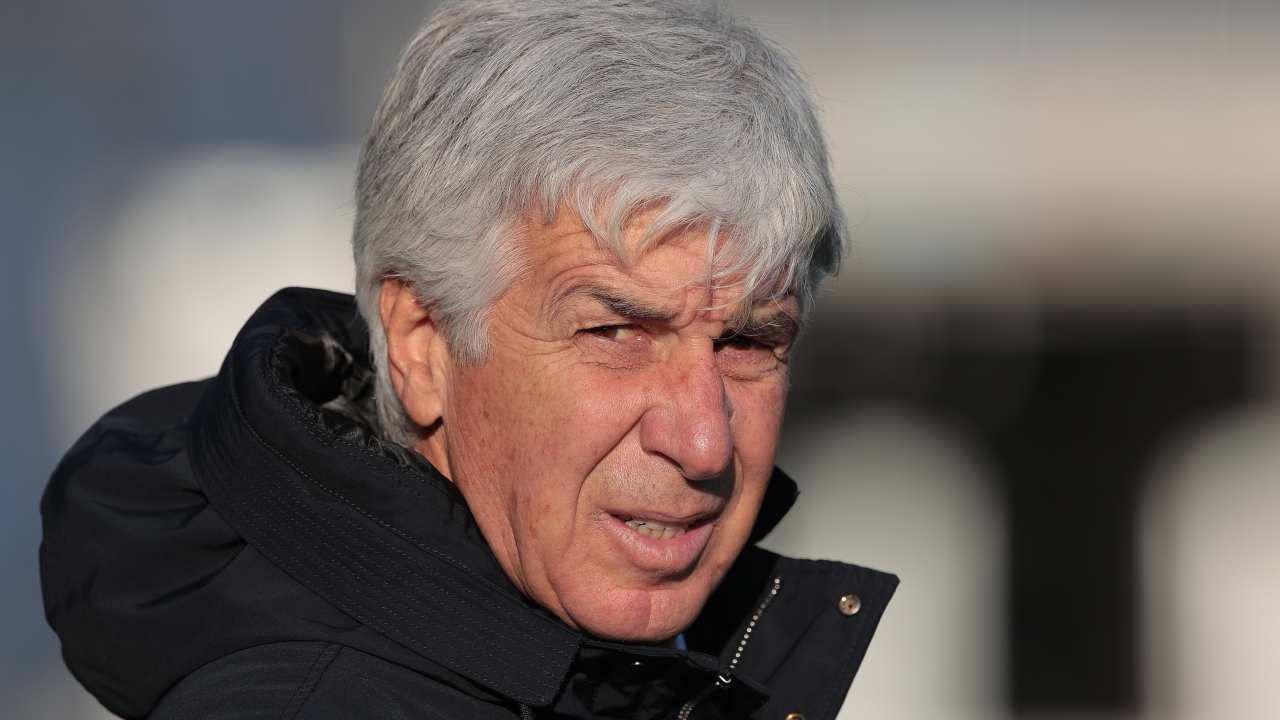 Atalanta, il tecnico Gian Piero Gasperini durante la partita con la Fiorentina, 13 dicembre 2020 (foto di Emilio Andreoli/Getty Images)