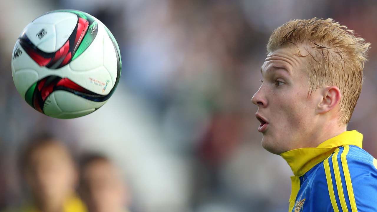 Nazionale ucraina, Viktor Kovalenko si allena prima dell'incontro con la Nuova Zelanda, 30 maggio 2015 (foto di Michael Bradley/AFP via Getty Images)