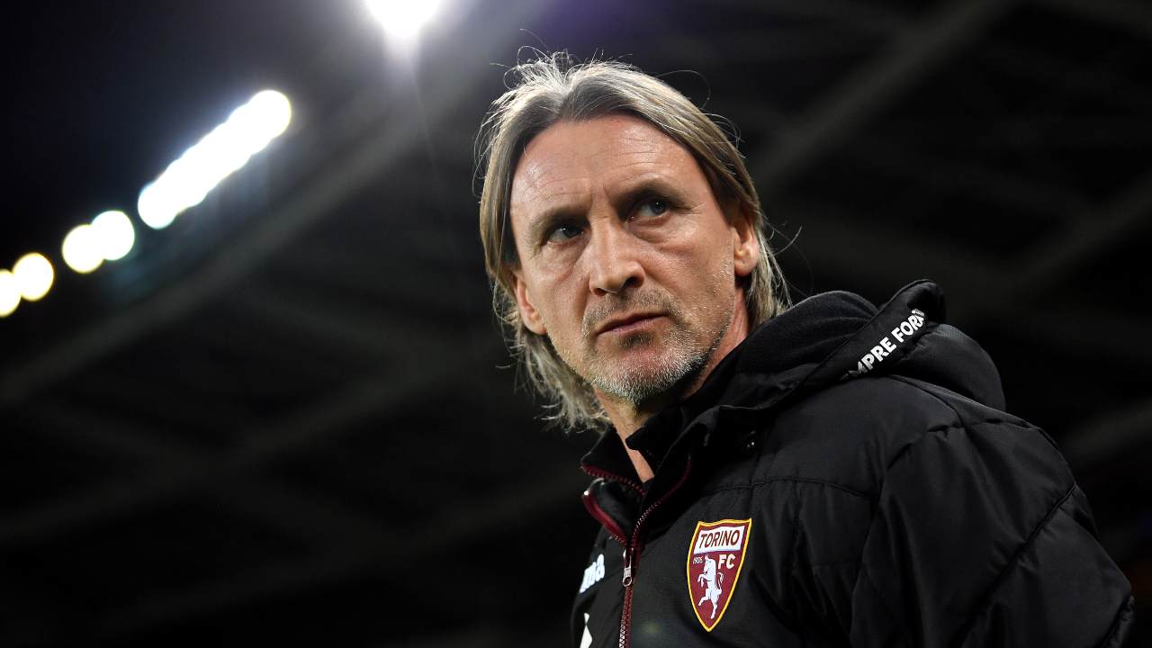 Torino, l'allenatore Davide Nicola durante la partita di Serie A con la Fiorentina del 29 gennaio 2021 (foto di Valerio Pennicino/Getty Images)