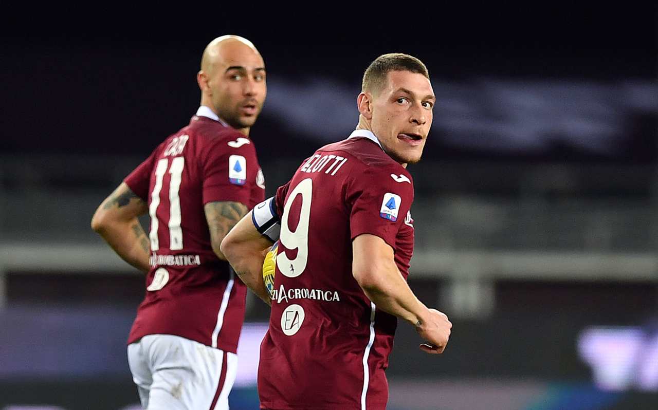 Belotti e Zaza del Toro (Photo by Valerio Pennicino/Getty Images)