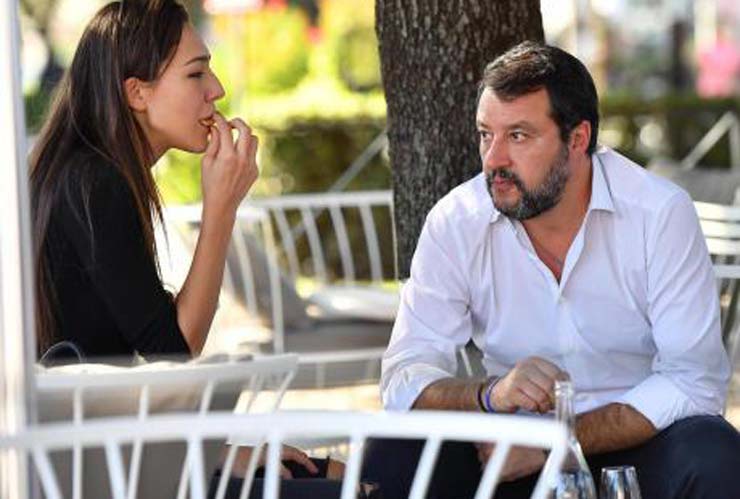 Matteo Salvini e Francesca Verdini