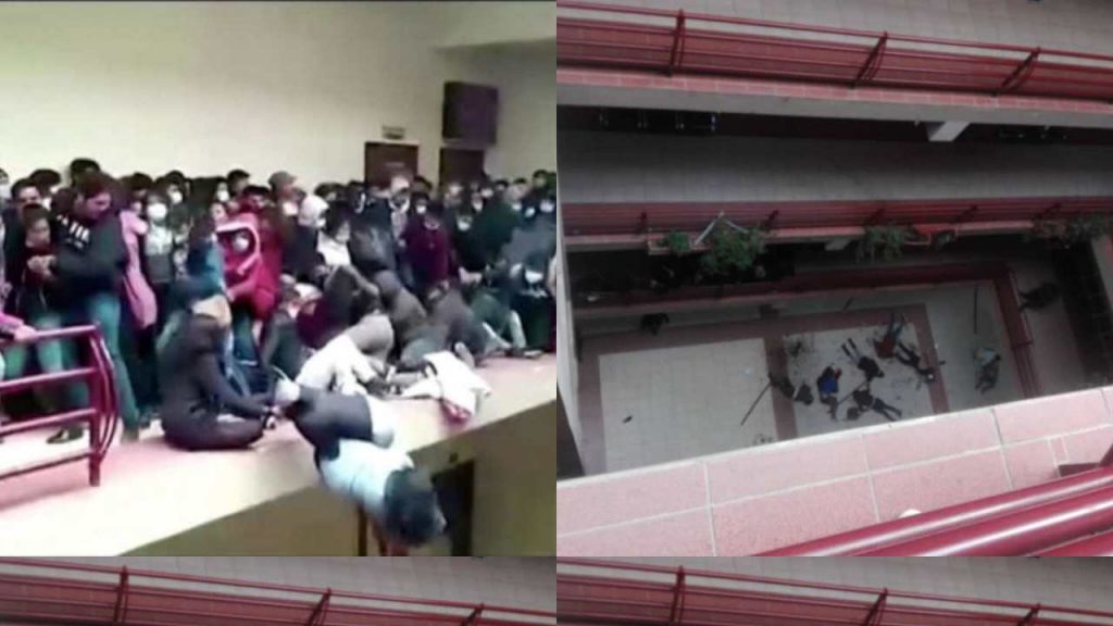 Dramma all’università, cede balaustra: studenti precipitano, almeno 7 morti [VIDEO]