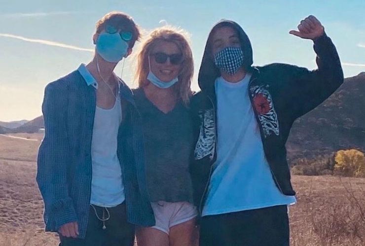 Britney Spears con i figli