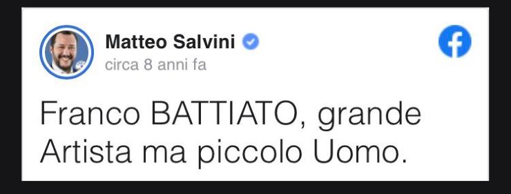 Salvini cambia idea su Battiato: da "piccolo uomo" a "grande maestro" - www.meteoweek.com