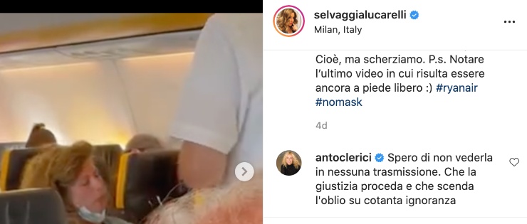 Selvaggia Lucarelli su Instagram