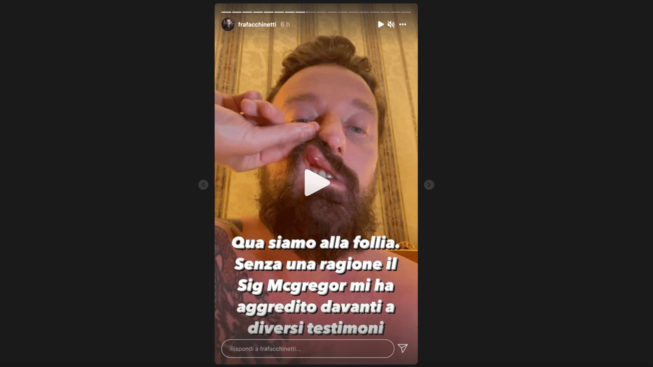 Facchinetti e Conor McGregor, mi ha dato un pugno senza motivo 1280 - meteoweek.com