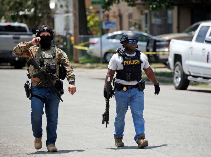 Polizia in azione ad Uvalde, Texas