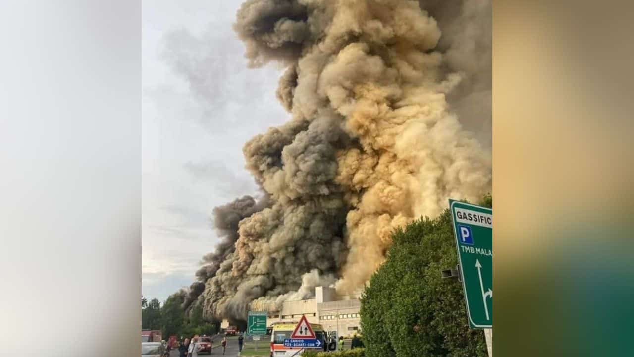 Roma incendio Malagrotta - meteoweek 20220616