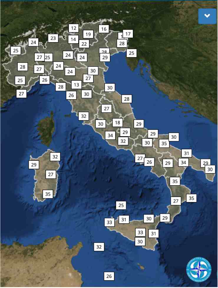 Temperature 7 giugno