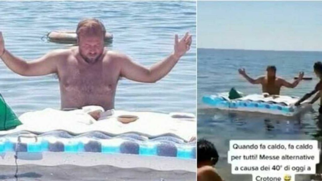 Parroco dice Messa su materassino al mare, ora chiede scusa ma si parla di gravi conseguenze