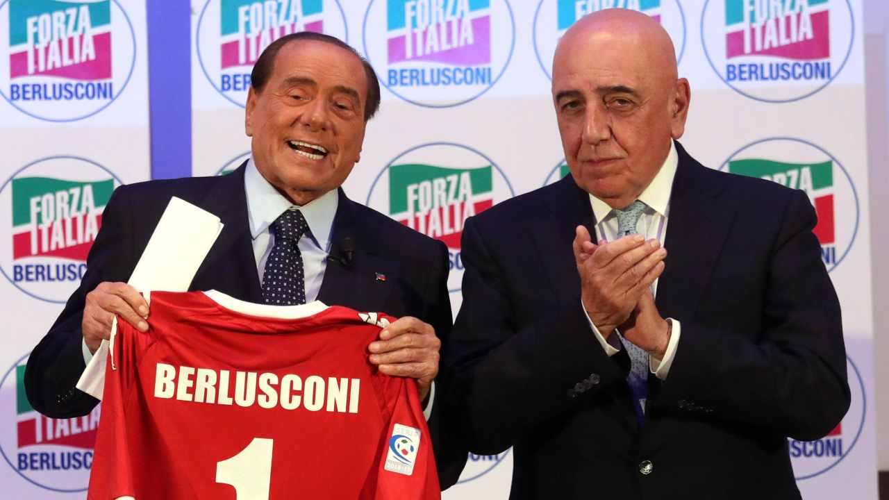 Galliani insieme al presidente Berlusconi (Credit Foto Ansa)