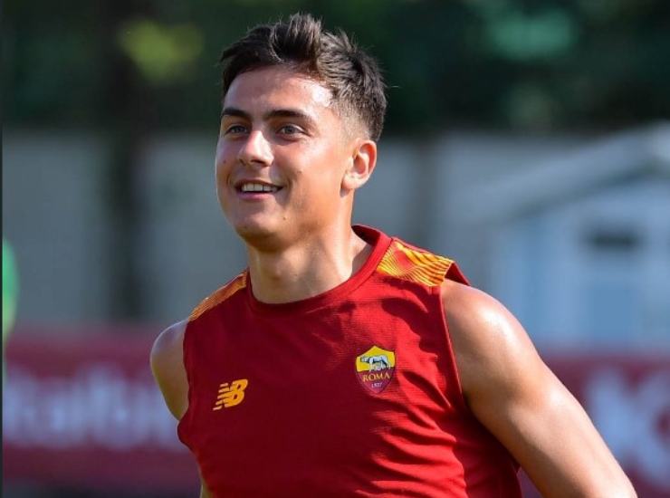 Paulo Dybala in allenamento con la Roma (Credit Foto Twitter )