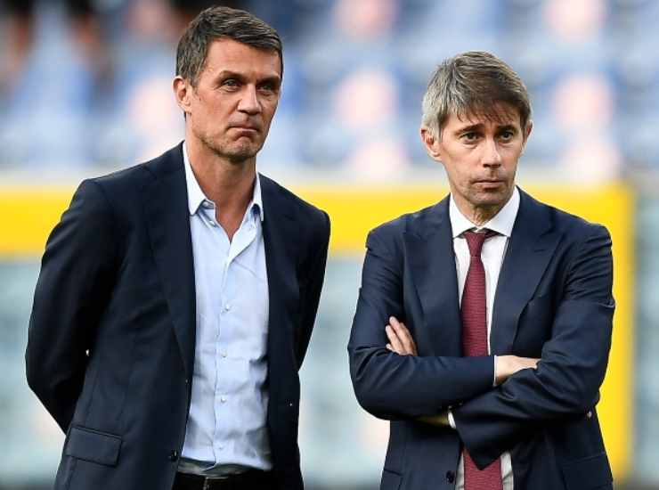 Paolo Maldini e Frederic Massara (credit: Sky Sport)