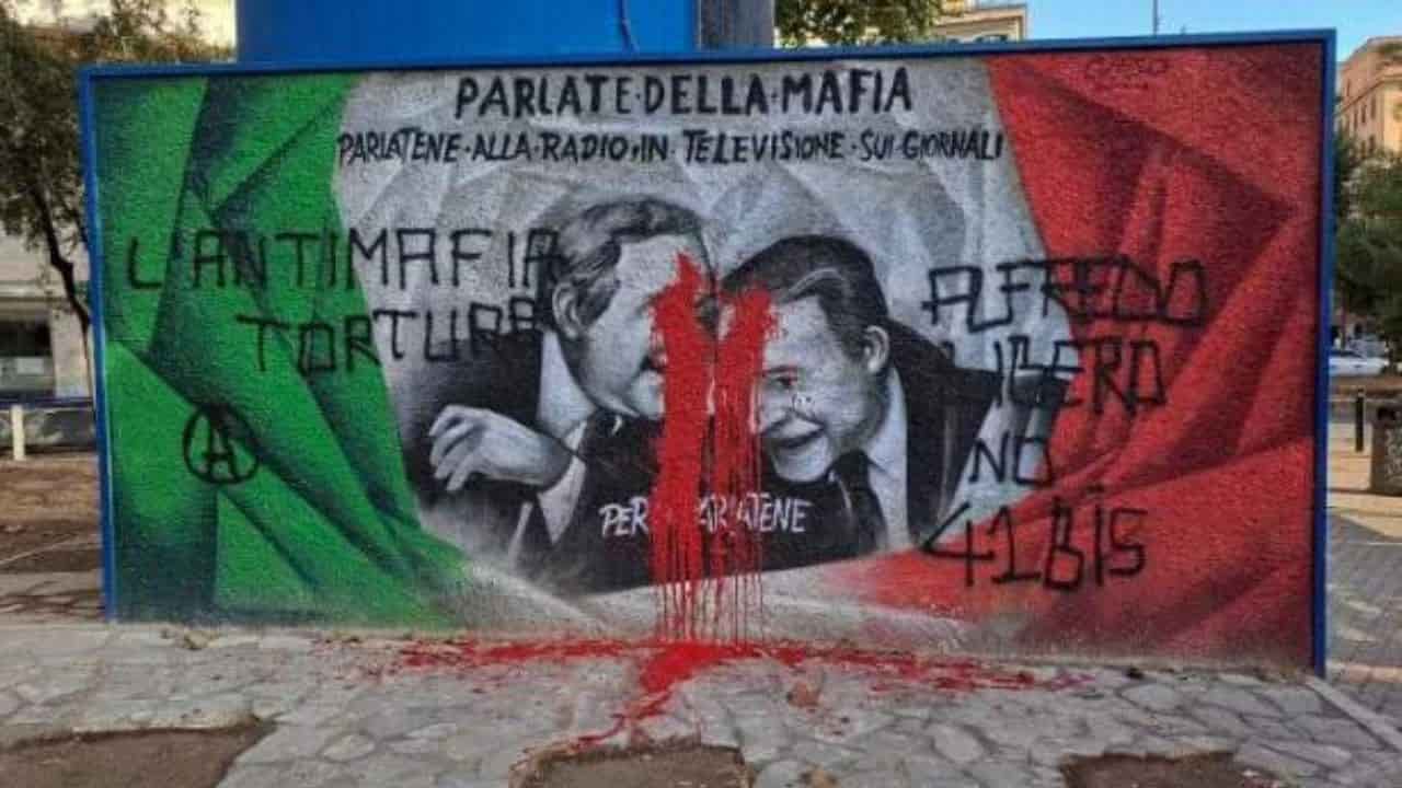 Roma, vandalizzato il murale di Falcone e Borsellino, Zingaretti Inaccettabile, vergognatevi- meteoweek 20220823-min