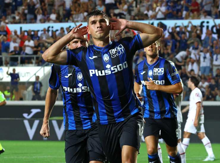 Ruslan Malinovskyi centrocampista dell'Atalanta (Credit Foto Ansa)