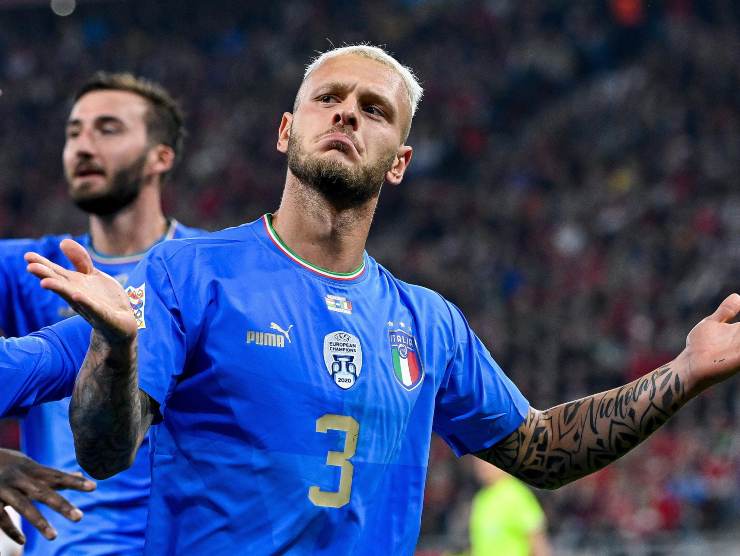 Federico Dimarco, autore del secondo gol azzurro - credits: Ansa Foto. 27092022 MeteoWeek.com