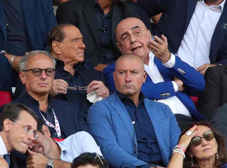 Galliani e Berlusconi allo Stadio Olimpico per Roma - Monza - credits: Ansa Foto. Meteoweek