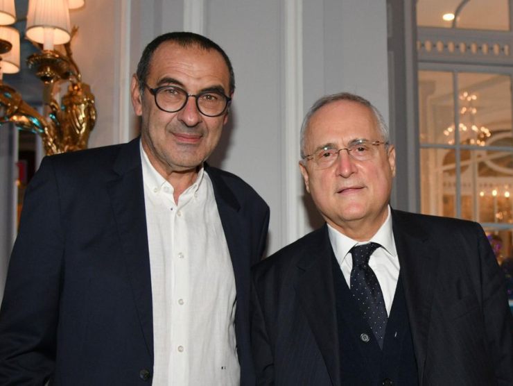 Claudio Lotito e Maurizio Sarri [credit: web] - 20092022 Meteoweek.com