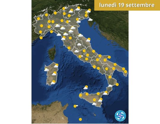 Meteo OGGI lunedì 19 settembre Tempo stabile, clima autunnale