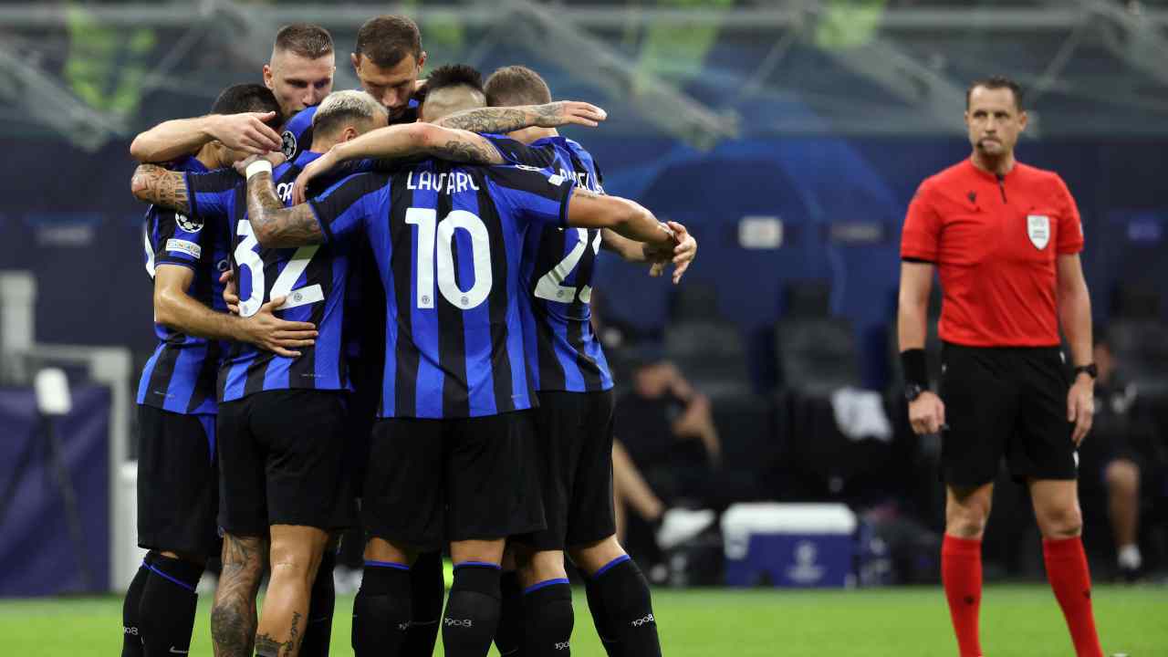 Inter nell'ultimo match di Champions League (Credit: Ansa) 29102022 - Meteoweek.com