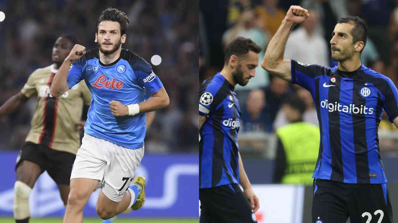Napoli e Inter, qualificate per gli ottavi di Champions League - credits: Ansa Foto. 28102022 MeteoWeek.com