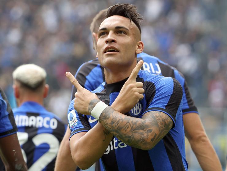 Lautaro Martinez festeggia il gol contro la Salernitana - credits: Ansa Foto. 16102022 MeteoWeek.com