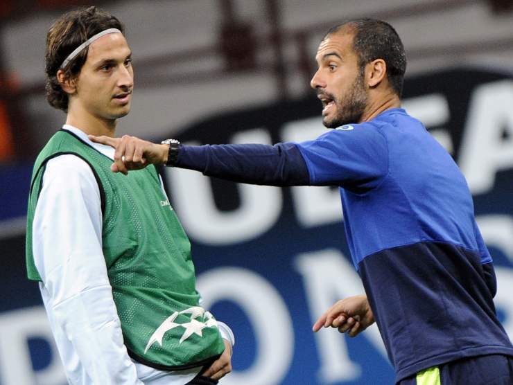 Ibra e Guardiola ai tempi del Barcellona - credits: Ansa Foto. 07112022 MeteoWeek.com