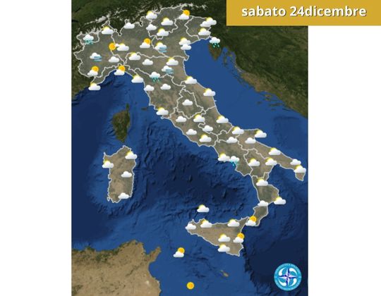 Meteo OGGI sabato 24 dicembre