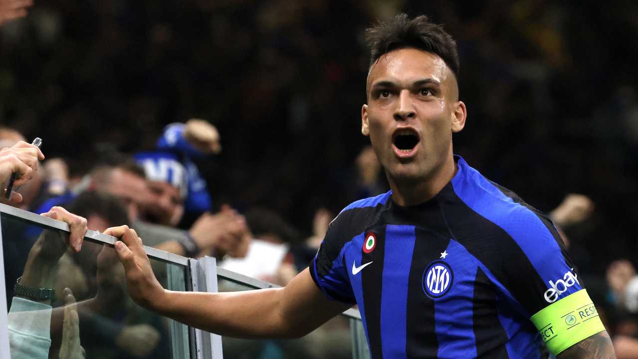 Lautaro Martinez festeggia il gol decisivo - credits: Ansa Foto. 17052023 MeteoWeek.com